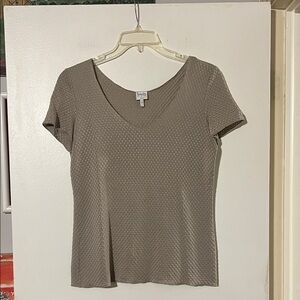 Armani collezioni tan cap sleeve tee